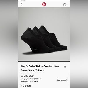 Lululemon Mens Sock Size Lrg